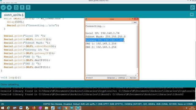 ESP32: Static IP address смотреть онлайн