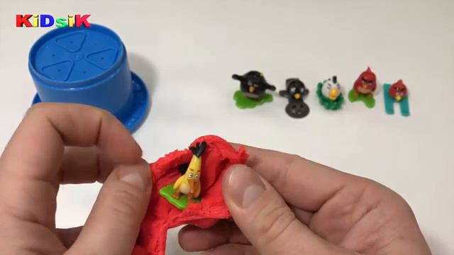 Энгри Бердс ищем в Плей До Мультик Играем Angry Birds looking to ball Play Doh 愤怒的小鸟 смотреть онлайн