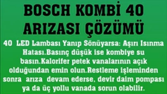 Bosch Kombi 40 Arızası Nasıl Giderilir? смотреть онлайн