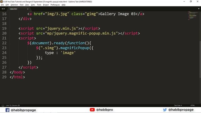 How to use Magnific Popup jQuery plugin (image popup, image gallery, iframe video popup lightbox) смотреть онлайн