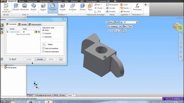 EJERCICIO_002 _AUTODESK INVENTOR смотреть онлайн