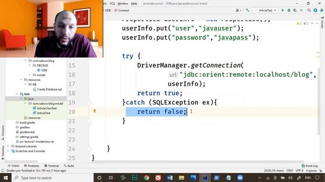 35 Modern Java Web SQLException, try, catch complete connect function смотреть онлайн