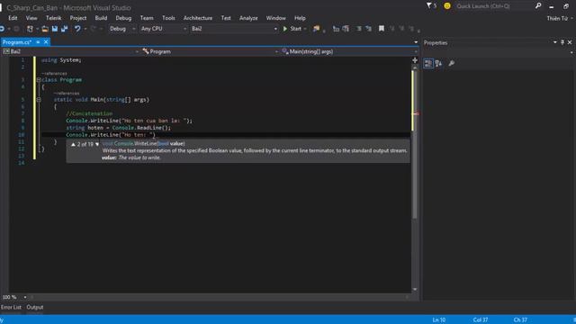 T4vn.com - [C#] Console cơ bản - Bài 2: Write và Read trong Console смотреть онлайн