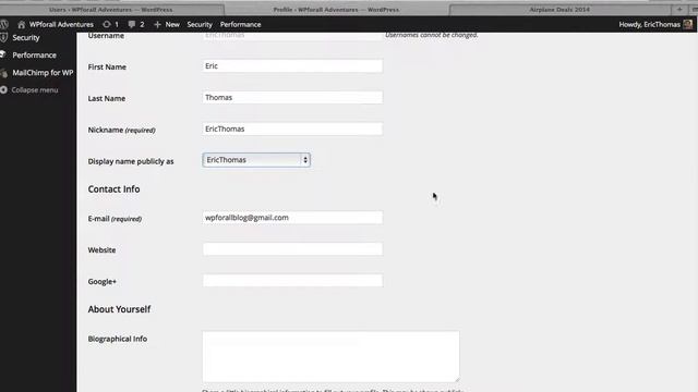 Updating User Profile in Wordpress - Wordpress Tutorial смотреть онлайн
