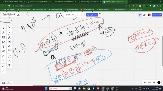 2857. Count Pairs of Points With Distance k || Biweekly Contest 113 || Leetcode смотреть онлайн