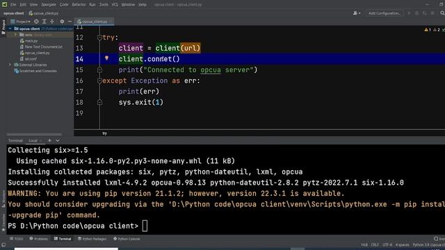 OPC UA Client Implementation in Python - Reading Data From OPC UA Server смотреть онлайн