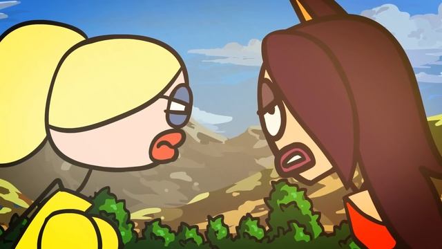 Девчонки устроили драку в Г**не, ой! В навозе (Анимация)