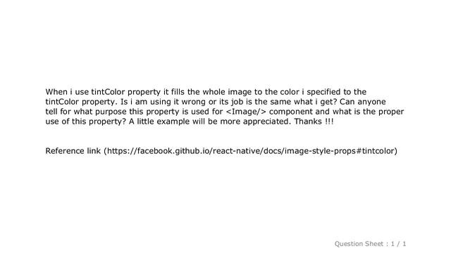 iOS : React Native - Why we use the tintColor property for Image component? смотреть онлайн