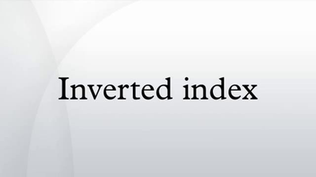 Inverted index смотреть онлайн