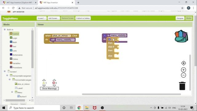 TOGGLE MENU | 2 DIFF WAYS | MIT APP INVENTOR | DESIGN LIKE A PRO