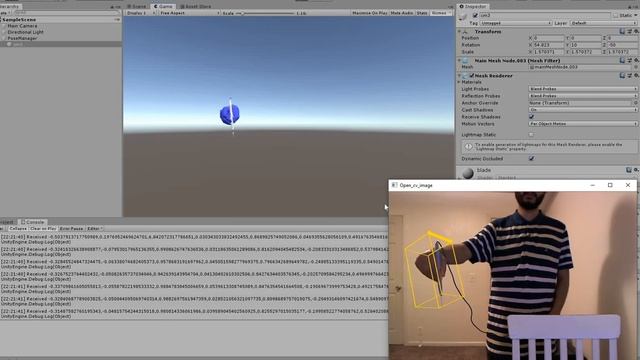 Pose Detection Server and Unity Client demo 3 смотреть онлайн