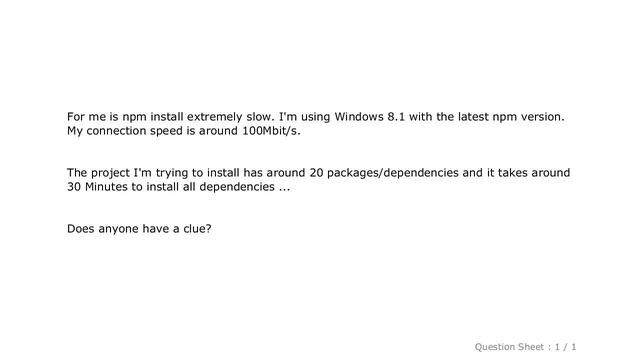 Windows : 'npm install' extremely slow on Windows смотреть онлайн