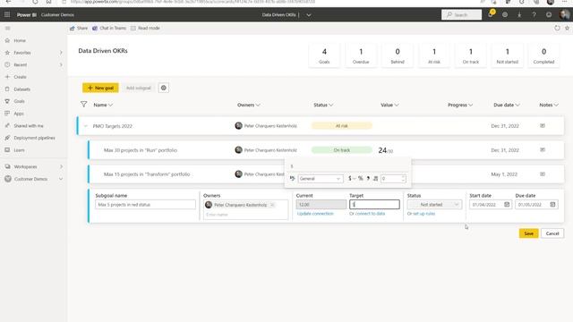 Using Power BI Goals to automate status tracking смотреть онлайн
