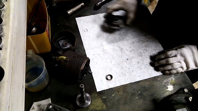 VW T4 ремонт стартера. Замена втулок. Подробно. смотреть онлайн