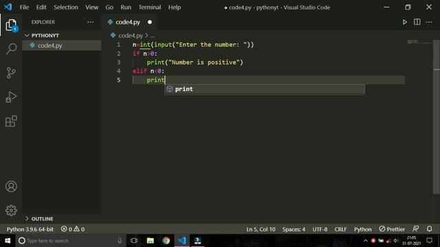 Python pratice question-5 || Find the number is positive or negative by taking input from user смотреть онлайн