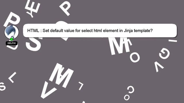 HTML : Set default value for select html element in Jinja template? смотреть онлайн