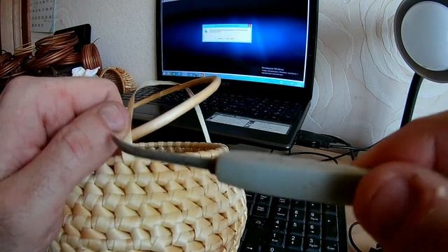 №8 Сужение изделия . Завершение плетения (простая оплетка). смотреть онлайн