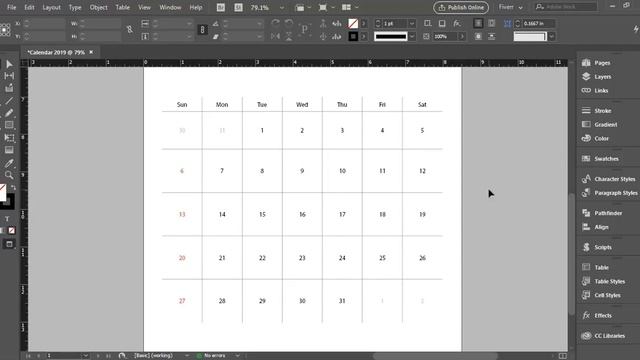 Only 16 Minutes: How To Design A Calendar In InDesign
