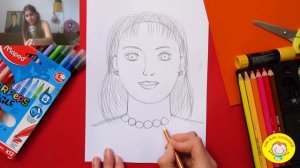 Как нарисовать ПОРТРЕТ МАМЫ.УРОК 200 Тема: "портрет мамы"- цветные карандаши