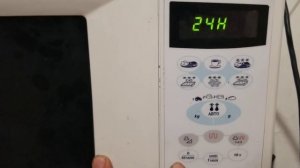 установка времени микроволновка Самсунг