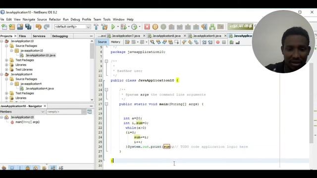 how to use net beans for java beginners, part 2(while loop) смотреть онлайн
