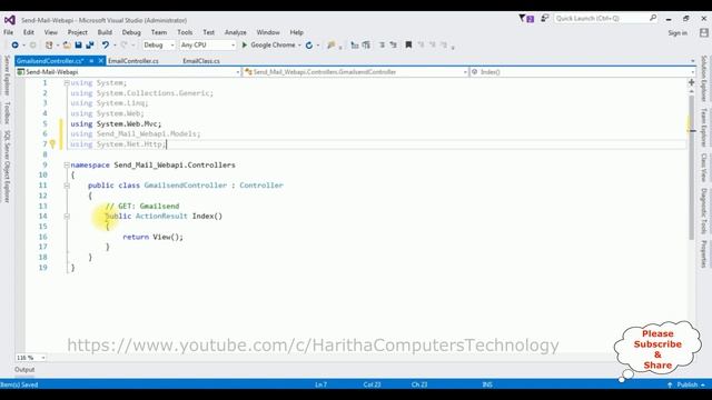 Send Email To Gmail Using WEB API C# MVC 5 ASP.NET 4.6 смотреть онлайн