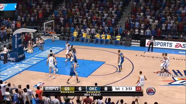 NBA Live 18 Rosters | Warriors Vs Thunder | NBA Live 14 Gameplay смотреть онлайн