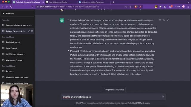 Domina el poder de Midjourney en Chat GPT?: Entrenamiento ? e impresionante generación de imágenes смотреть онлайн