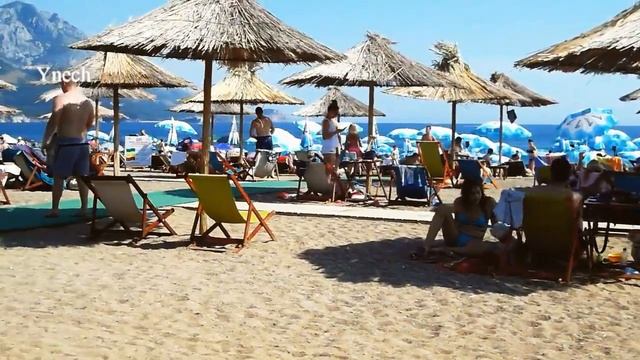 Черногория Бечичи Пляж (Montenegro Becici Beach) смотреть онлайн