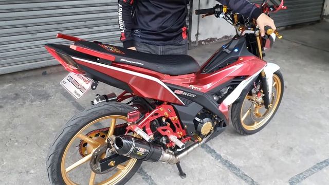 Honda RS 150 with Yoshimura R77 carbon 370mm full system exhaust sound check смотреть онлайн