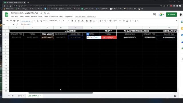 Eve Online - Market Log - How to Calculate Absolute Taxes & Broker Fees смотреть онлайн