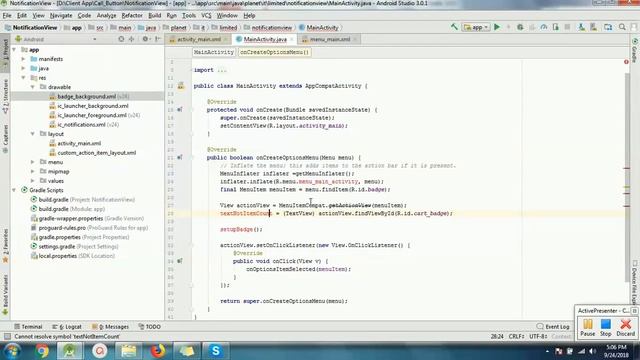 How to create Notification badge in Android | Android Studio | Beginners Tutorial смотреть онлайн