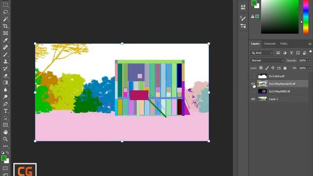 Exterior Render Posting in Adobe Photoshop 2020 | 3ds Max 2021 Vray 4.2 Post Production Tutorial смотреть онлайн