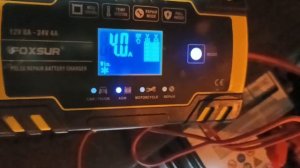 Тест Автомобильного зарядника  FoxSur 12/24V 4/8 A зарядка АКБ AGM 105Ач от BMW 3-er Series 318D