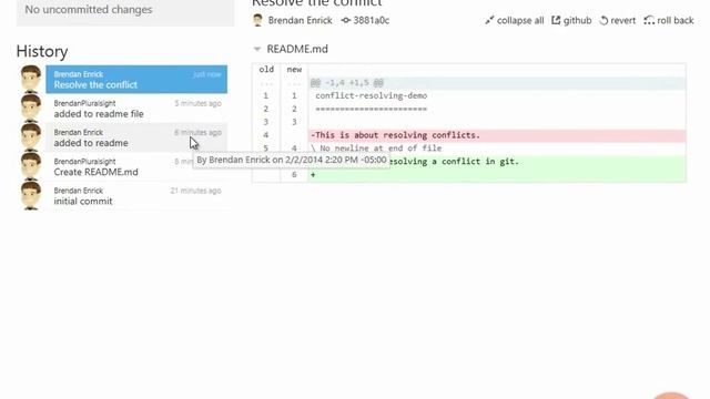 Teamwork With GitHub for Windows 7 Resolving Conflicts смотреть онлайн