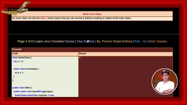 Learn Java Complete Course | Step By Step | Inner Classes | By: Ponnuri Gopie Krishna | Part – 32 смотреть онлайн