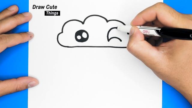HOW TO DRAW CUTE THUNDERSTORM AND RAINING CLOUD, EASY DRAWING, STEP BY STEP, DRAW CUTE THINGS смотреть онлайн