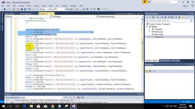 C# Data Types | Built-in Data Types in C# | int, float, double, decimal, string, char, in C# смотреть онлайн
