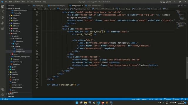 4. CRUD Modal Bootstrap (Kategori Produk) смотреть онлайн
