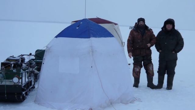 Вторая вылазка на Северную Двину в район острова Кумбыш.7.01.2016. Зимняя рыбалка на севере. смотреть онлайн