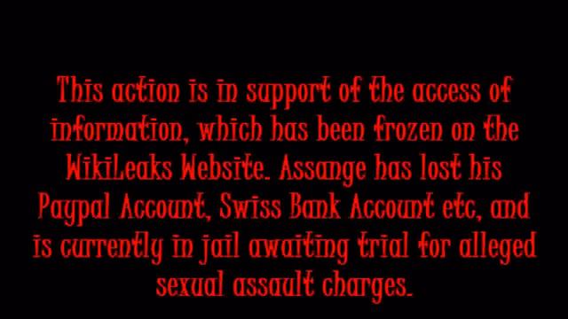 ! VISA MASTERCARD PAYPAL DOWN ! - Wiki War WikiLeaks Julian Assange смотреть онлайн