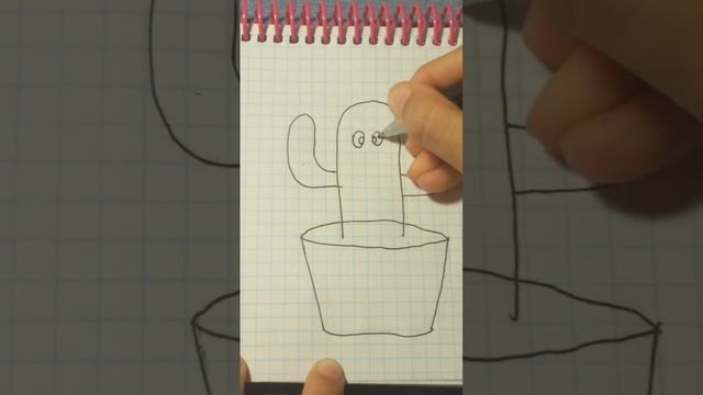Как нарисовать милый кактусик ♡ смотреть онлайн