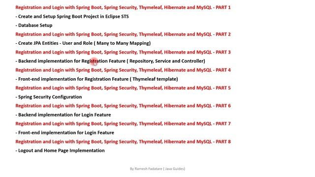 Registration and Login with Spring Boot, Spring Security, Thymeleaf, Hibernate and MySQL - PART 1 смотреть онлайн