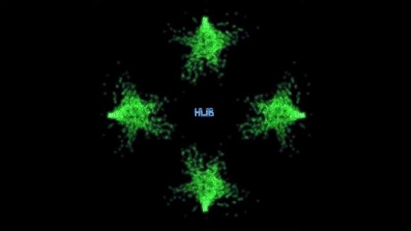 Glowing Green VORTEX (Top Projection / Screen Down) - 3D Hologram