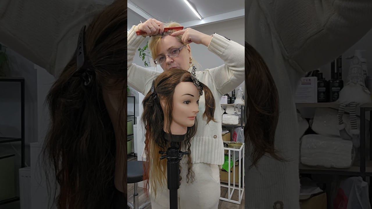 Построение челки #женскиестрижкиобучение #женскиестрижкионлайн #обучениестрижкамснуля #челка