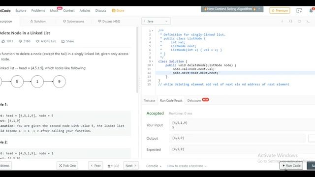 237. Delete Node in a Linked List| leetcode| java смотреть онлайн