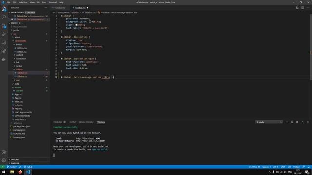 Create the Twitch UI with ReactJS - Part 10: The sidebar смотреть онлайн