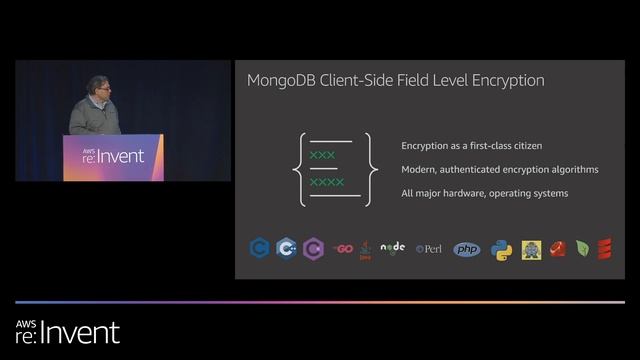 AWS re:Invent 2019: Running MongoDB securely on AWS using field-level encryption (SEC208-S) смотреть онлайн