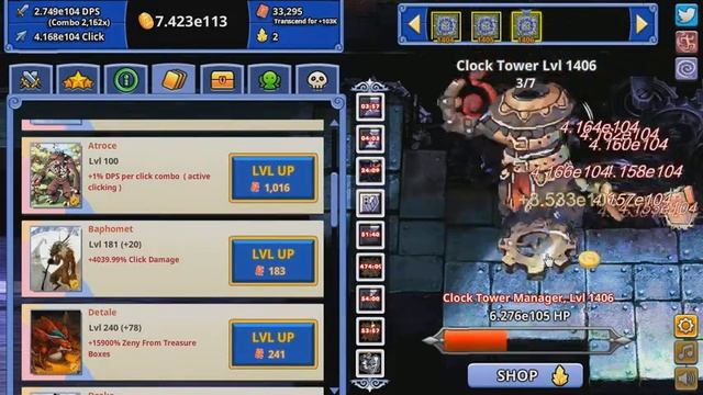 【Ragnarok Clicker】Idle auto-clicking for 7minutes with lvl100 Atroce! #12 смотреть онлайн