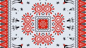 Русский народный орнамент. Мезенская роспись. Бесплатный футаж. Зацикленное видео. 14